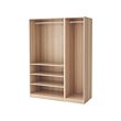 PAX - Wardrobe, white stained oak effect, 150x58x201 cm