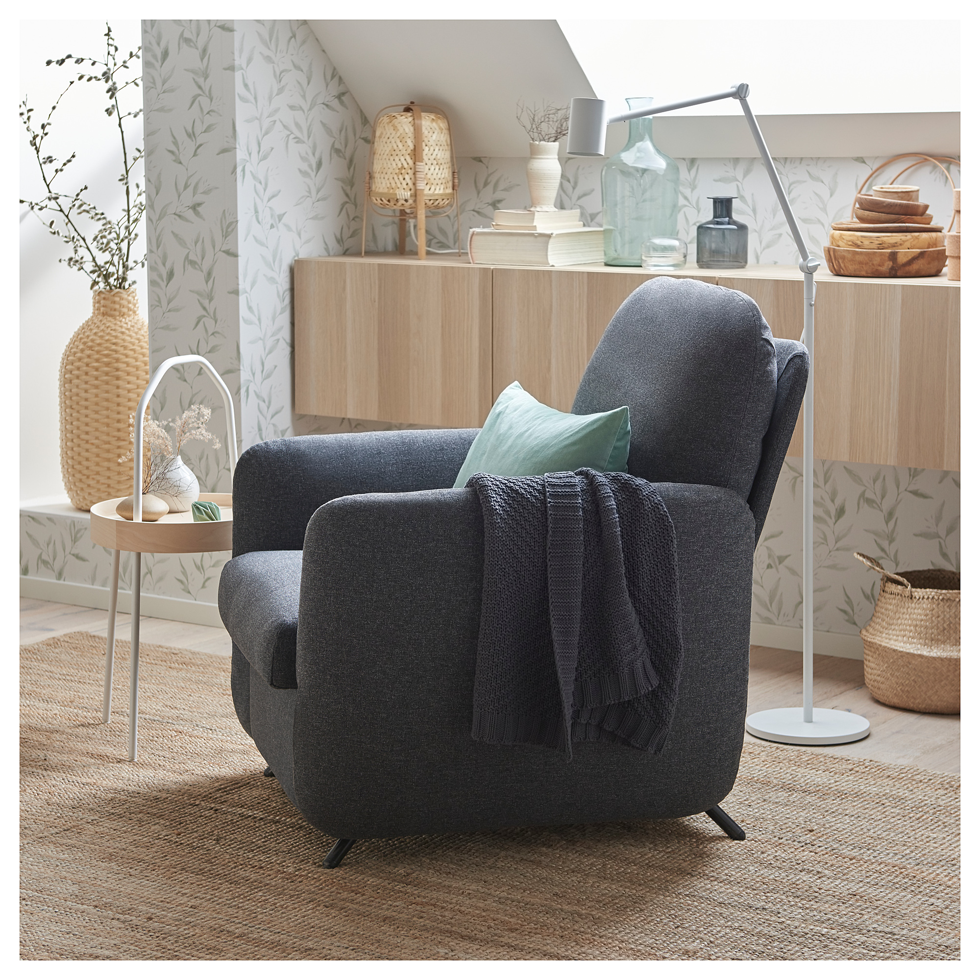 EKOLSUND recliner, Gunnared dark grey IKEA Indonesia