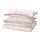 BREDVECKLARE - duvet cover and 2 pillowcases, white pink/check, 200x200/50x80 cm | IKEA Indonesia - PE931247_S1