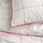 BREDVECKLARE - sarung duvet dan sarung bantal, putih merah muda/motif kotak, 150x200/50x80 cm | IKEA Indonesia - PE931260_S1