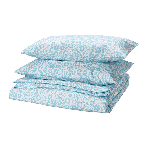 CYMBALBLOMMA sarung duvet dan 2 sarung bantal