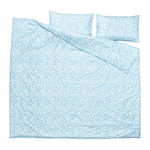 CYMBALBLOMMA sarung duvet dan 2 sarung bantal