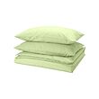 PILTANDVINGE - Duvet cover and 2 pillowcases, light green, 240x220/50x80 cm