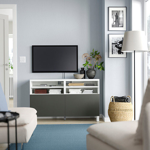 BESTÅ TV bench with doors