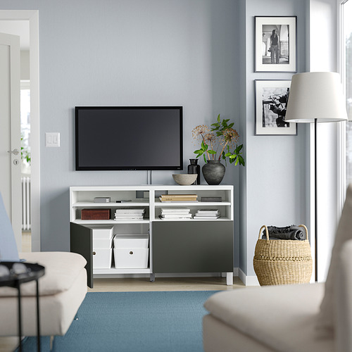 BESTÅ TV bench with doors