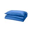 PILTANDVINGE - Sarung duvet dan sarung bantal, biru, 150x200/50x80 cm