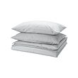 PILTANDVINGE - Duvet cover and 2 pillowcases, grey, 240x220/50x80 cm