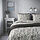 RODGERSIA - duvet cover and 2 pillowcases, grey/white, 240x220/50x80 cm | IKEA Indonesia - PE931382_S1