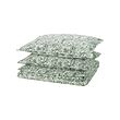 RODGERSIA - Sarung duvet dan 2 sarung bantal, hijau/putih, 240x220/50x80 cm