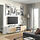 BESTÅ - meja TV dengan pintu, putih/Fänrik kayu ash, 180x42x38 cm | IKEA Indonesia - PE961423_S1
