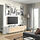 BESTÅ - meja TV dengan pintu, putih/Fänrik kayu ash, 180x42x38 cm | IKEA Indonesia - PE961389_S1