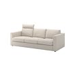 VIMLE - 3-seat sofa, with headrest/Gunnared beige