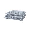 RODGERSIA - Duvet cover and pillowcase, blue/white, 150x200/50x80 cm