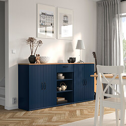 SKRUVBY - Storage combination, black-blue, 190x90 cm