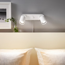 NYMÅNE - Wall lamp double, white