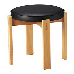 HOLMSJÖ - Stool, beech/Jonsbyn black