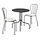 LÄCKÖ - table+2 chairs, outdoor, grey/Kuddarna light grey-beige, 70 cm | IKEA Indonesia - PE961539_S1