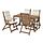 NÄMMARÖ - meja+4 kursi recliner, l.ruang, diwarnai cokelat muda/Kuddarna abu-abu muda-krem, 140x75 cm | IKEA Indonesia - PE961553_S1