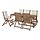 NÄMMARÖ - table+6 reclining chairs, outdoor, light brown stained/Kuddarna light grey-beige, 200x75 cm | IKEA Indonesia - PE961557_S1