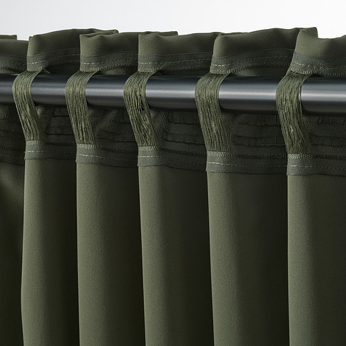 MAJGULL block-out curtains, 1 pair