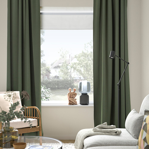 MAJGULL block-out curtains, 1 pair