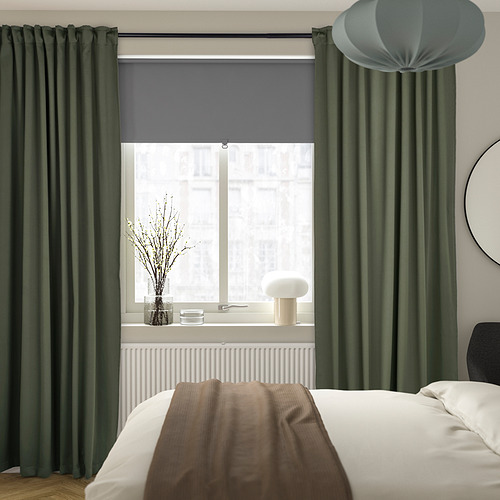 MAJGULL block-out curtains, 1 pair