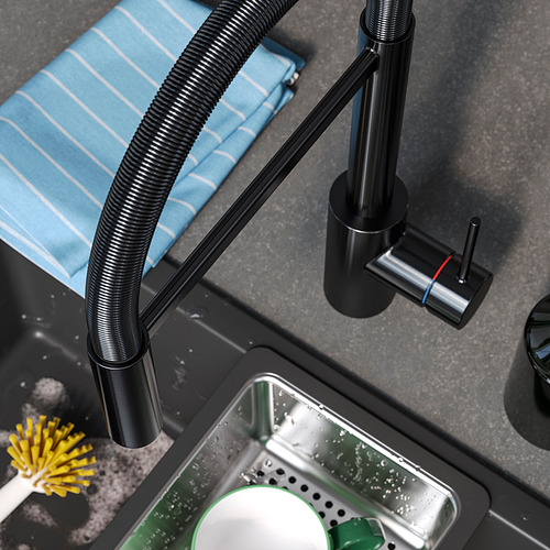 SALLSJÖN kitchen mixer tap pull down w spray