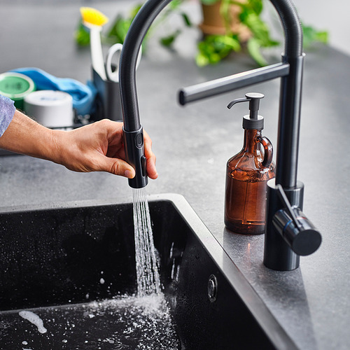 SALLSJÖN kitchen mixer tap pull down w spray
