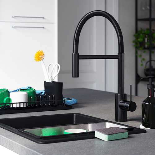 SALLSJÖN kitchen mixer tap pull down w spray