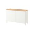 BESTÅ - Storage combination with doors, white/Lappviken/Stubbarp white, 120x42x76 cm