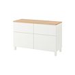 BESTÅ - Storage combination w doors/drawers, white/Lappviken/Stubbarp white, 120x42x76 cm