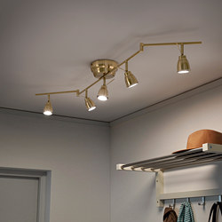 BAROMETER - Ceiling track, 5-spots, brass-colour