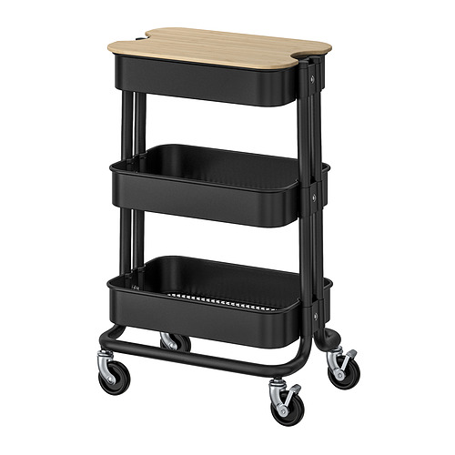 RÅSKOG/NORRÅVA trolley with lid