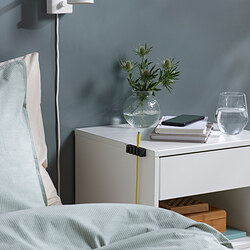 KALKSTUFF - Cable holder, set of 3, dark grey