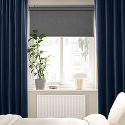 SANELA - Curtains, 1 pair, dark blue, 140x250 cm