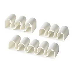 KALKSTUFF - Cable holder, set of 3, white