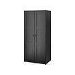 RAKKESTAD - Wardrobe with 2 doors, black-brown, 79x176 cm