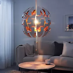 IKEA PS 2014 - Lampu gantung, putih/warna tembaga, 52 cm