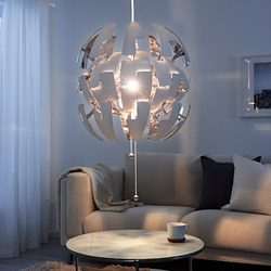 IKEA PS 2014 - Pendant lamp, white/silver-colour, 52 cm