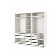 PAX - Wardrobe combination, white, 250x58x236 cm