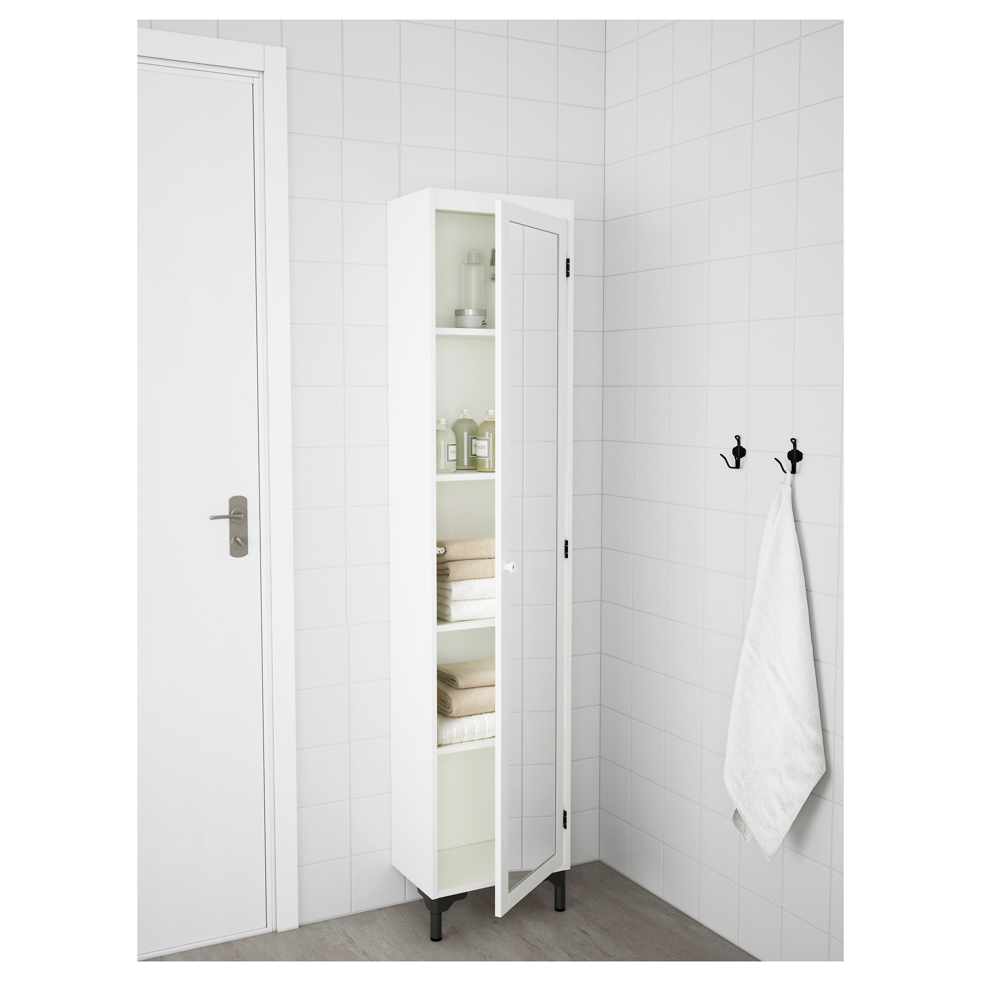 Silvern High Cabinet With Mirror Door
