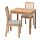EKEDALEN/EKEDALEN - meja dan 2 kursi, kayu oak efek kayu oak/Orrsta abu-abu muda, 80/120 cm | IKEA Indonesia - PE896324_S1