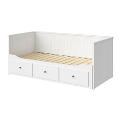HEMNES - Rangka dipan dengan 3 laci, putih, 80x200 cm