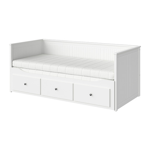 HEMNES dipan dengan 3 laci/2 kasur