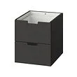 NORDLI - lemari 2 laci bermodul, antrasit, 40x45 cm | IKEA Indonesia - PE961700_S2