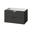 NORDLI - modular chest of 2 drawers, anthracite, 80x45 cm | IKEA Indonesia - PE961706_S2
