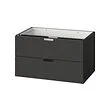 NORDLI - lemari 2 laci bermodul, antrasit, 80x45 cm | IKEA Indonesia - PE961706_S2