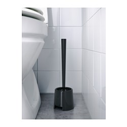 BOLMEN - Tempat dan sikat toilet, hitam