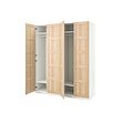 PAX/BERGSBO - Wardrobe, white/white stained oak effect, 200x60x236 cm