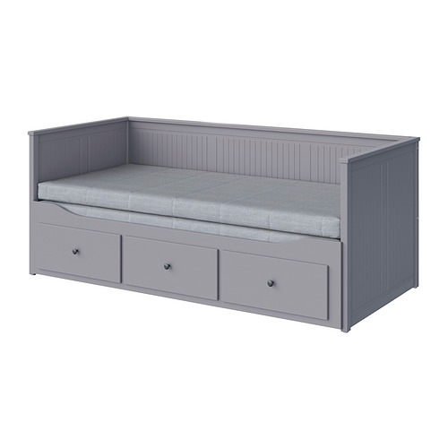 HEMNES dipan dengan 3 laci/2 kasur